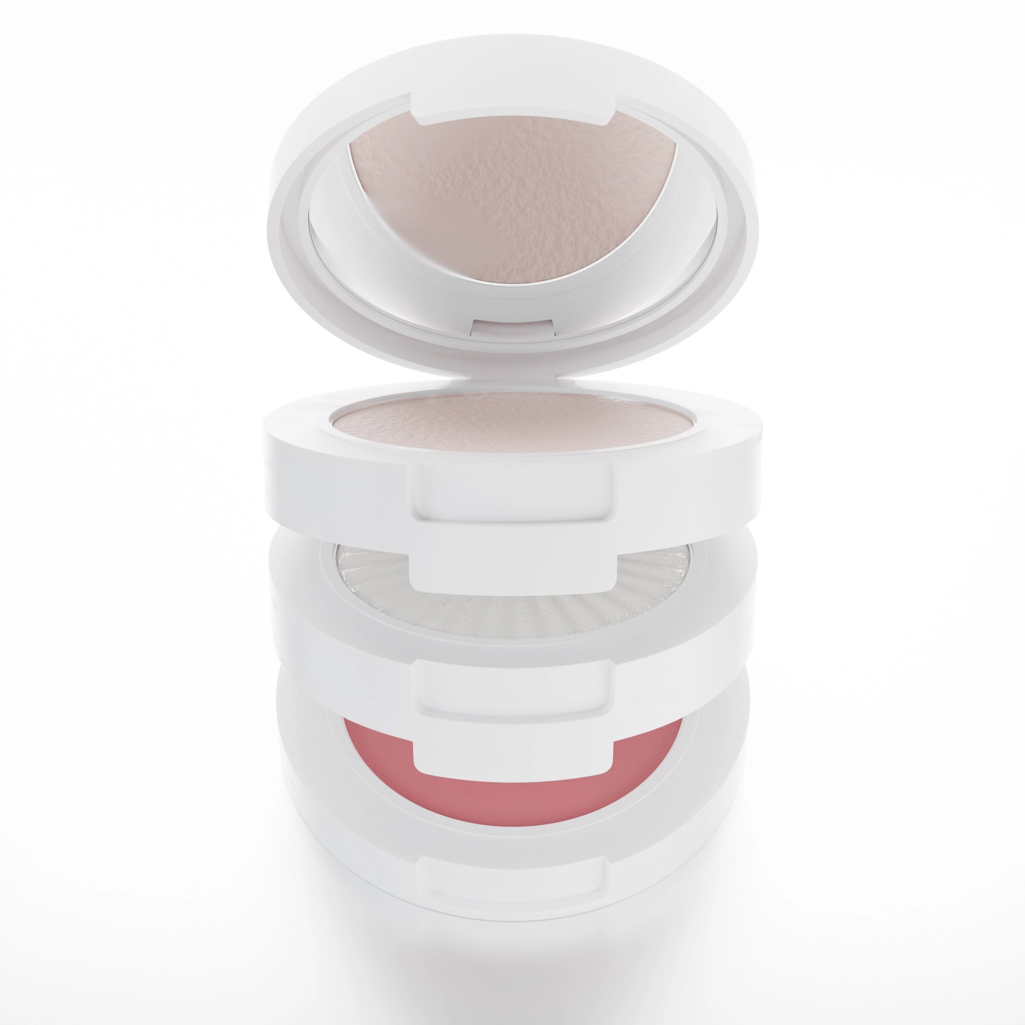 Compact powder with highlighter