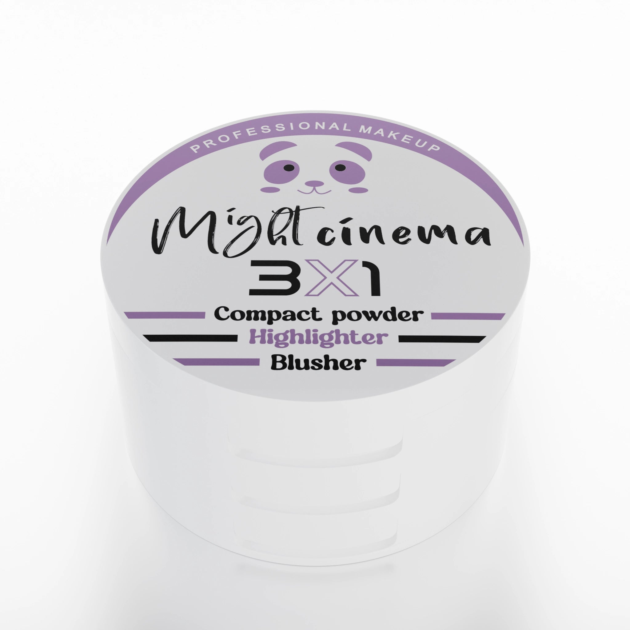 Compact powder with highlighter